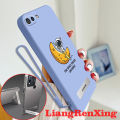 Casing oppo a1k OPPO A3S OPPO A12E phone case Softcase Liquid Silicone Protector Smooth shockproof Bumper Cover new design astronaut with holder aesthetic YTXJCB01. 