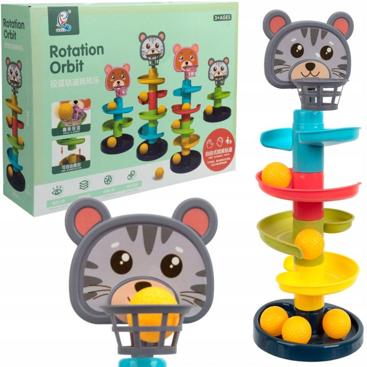 Rotation Orbit Spin Funning Toy for Kids with Rotation Slide and Basket ...
