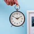Colorful Hands Alarm Clock Vibrant Color Retro Alarm Clock with Night Light Accurate Quartz Movement Metal Hanging Ring Southeast Asian Buyers' Favorite Analog Alarm Clock for Bedroom. 