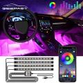 Geepact Car Ambient Light Car LED Strip Light RGB Interior Car Lights APP Control Car Accessories Sound Active Function Car Foot Under Dash Lighting Kit Atmosphere Light Auto Ambient Lamp Remote 12V Car Light. 