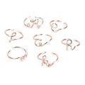 【Heartbeat Girl Store】1piece Unisex Silver Color 26 Letters Initial Name Rings Women Men Geometric Finger Ring Female Party Gifts. 