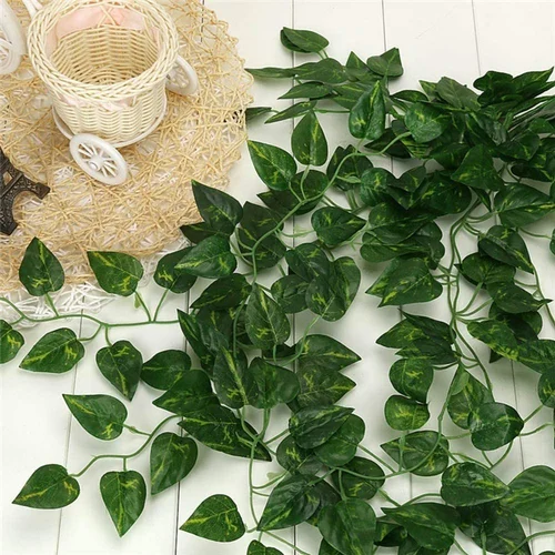 Green Artificial Wall Hanging Money Plant 7 Ft Long