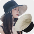 Summer Double-sided Bucket Hats Versatile Style Fashion Big Brim Foldable Solid Color Sun Hat Women Outdoor Beach Visor UV Protection Caps Fisherman Cap For Travel 1Pcs. 