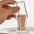 Toothpick Box Thickened Acrylic Transparent Square Portable Storage Box Cuilei. 