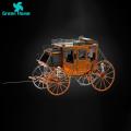 Simulated Carriage Shape Wild West Cowboy Carriage Diy Assembly Model Educational Toy Collectible Gift Diy Carriage Model. 