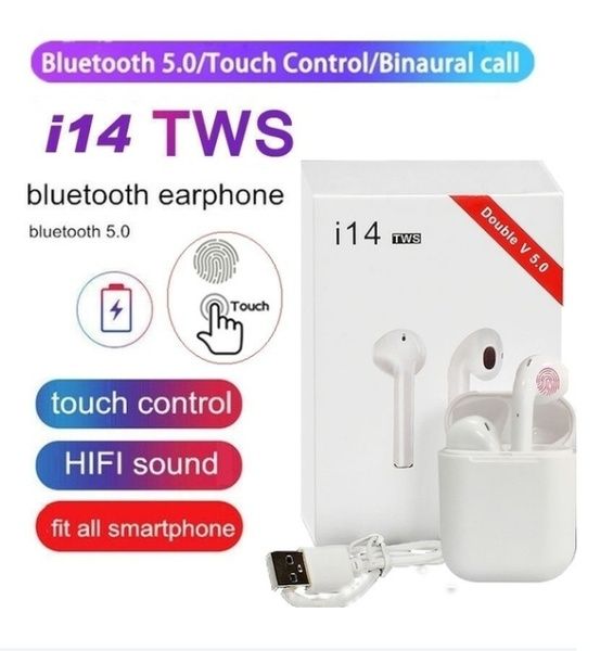 I14 TWS AIRPODS BLUETOOTH 5.0 EARPHONE EARBUDS TOUCH CONTROL BLUETOOTH EARBUDS