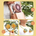 TRIMUX  USB Rechargeable Wearable Portable  Neckband Double Fan Personal Neck Fans. 