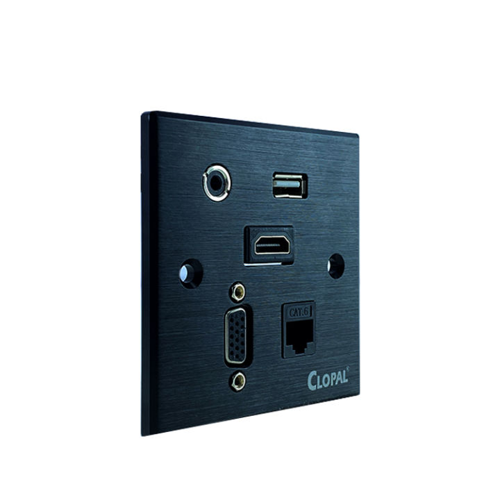 Multifunctional%20Media%20Wall%20Socket%20Outlet,%20Multimedia%20Wall%20Plate%20-%20Black%20(USB,%20VGA,%20HDMI,%20Internet,%20Audio)%20-%20Image%202