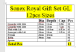 Sonex Royal Metal Finish Cookware set with Glass LID Gift Pack of 12 pcs Heavy weight Stylish latest Model set unique product trending items. 