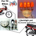 Back Light and Indicator for 70 Complete White back light and white indicator complete for 70 Motorcycle. 