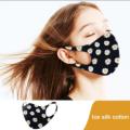 Fashion 3D Face Mask Washable Reusable Cotton Ice Silk Face Mask For Adults Printed Design Lilly Flower. 
