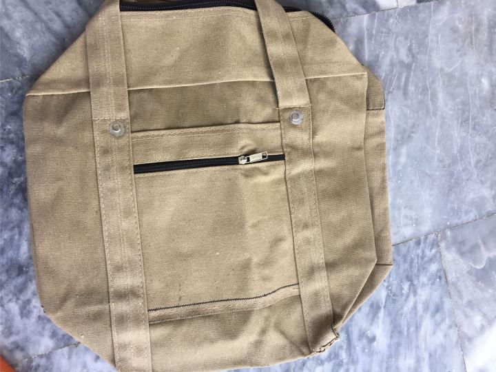 Portable Multi-function Canvas Bag Waterproof Storage Bag Hand Tool Bag Toolkit Case Tools Bag