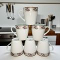 cups for tea pack of 6, Cups for Tea, Cusp 6 Pcs Set, Cup, Cups, Mugs, Mugs for Coffee, Tea Set, Tea Cup, Tea Cups Set of 6, Ceramic Mug, Ceramic Cups | Stylish Cups and Mugs for Coffee & Tea | Durable Ceramic Cup Set for Home, Kitchen & Gifting (200ml). 