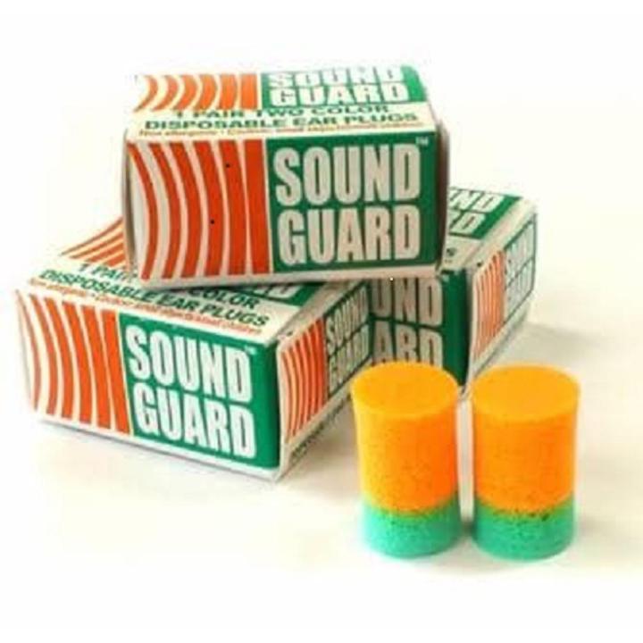 5 Pairs of USA AIR FORCE SOUND GUARD/EAR PLUGS, Soft PVC Foam Material, non- Allergenic, non corded, disposable for  Travel, Sleep, Noise Prevention/Reduction. Pillow Type, Individually Packed in cardboard box - Made by  New Dynamics USA