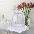 Wedding Flower Girl Basket Satin Flower Girl Basket for Engagement Party. 