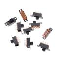 【FOOT SOFA】Mecola 10 Pcs 2 Position DPDT 2P2T Panel Mount Vertical Slide Switch 6 Pin 0.5A 50V DC. 