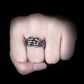 Stainless Steel Angry Fist Power Men Rings Punk Rock Hip Hop Creativity Personality for Male Boy Fashion Jewelry Gift. 