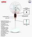 Sogo Rechargeable Floor Fan (JPN-633). 
