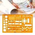 Architecture Templates Ruler Stencil Drafting Tools 1:50 Scale Measuring. 