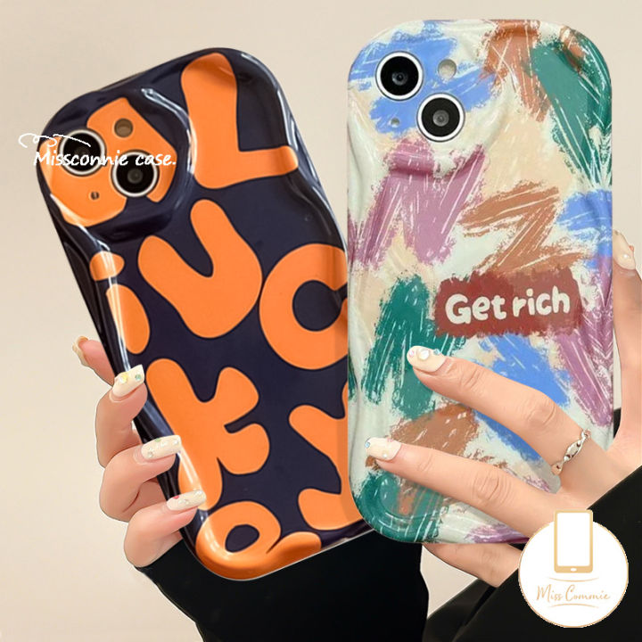 MissConnie Art Water Ripple Case With Diamond Stickers For Realme C35 C53 C55 C21Y C21 C25 C30 5s 6i 5i 7i 5 9i C15 C25s C25Y C17 C20A C3 C12 C33 C31 C11 C2 C1 C20