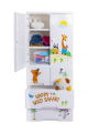 Kids storage double door Wardrobe With Hanging Rod (Key Lock). 