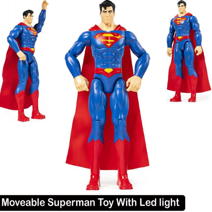 Big Size Superman Hero Avengers Action Figures moveable with Led light toys for kids