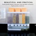 FREE SHIPPING 6-Grid Storage Wall Mounted Food Dispenser Whole Grains Rice Bucket Large Capacity Dry Food Dispenser Dry Food Fruit Storage Box for Home and Kitchen Box Cereal Dispenser. Rice Bucket Divided Grains Tank Moisture-Proof and Insect-Proof. 