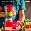 Geepas 4-in-1 multi-function food processor (Model-GSB9990) | electric blender juicer, 2-speed with pulse function & safety interlock | 800w |juicer, blender, mixture & coffee mill included- assorted | RED. 