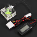 Pc 3 Way Flow Meter Digital Thermometer, Computer Water Cooling System Kit with Two Connectors andwith Pagoda Clip. 