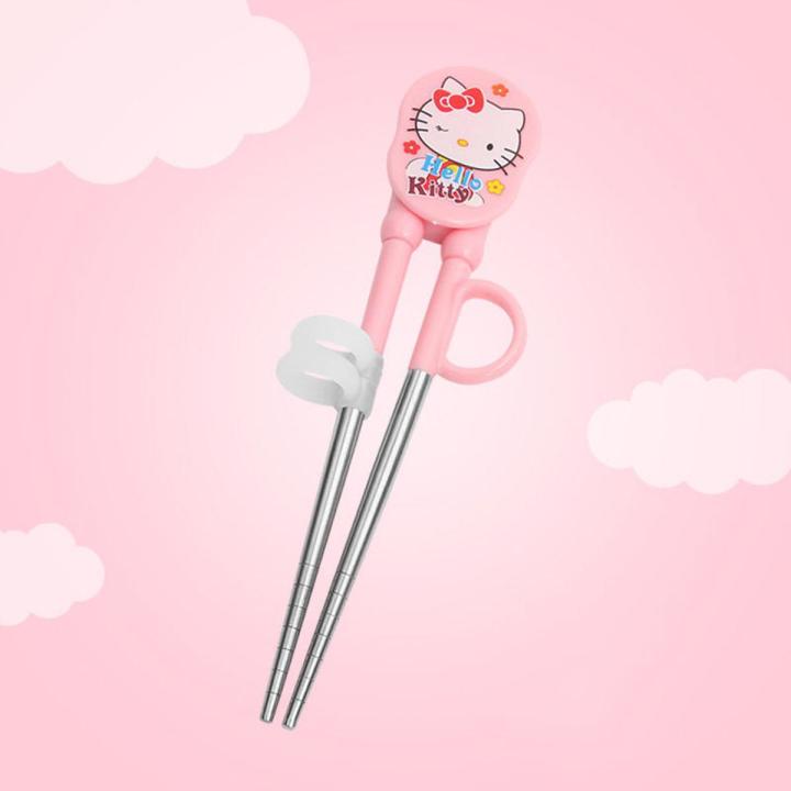 Stainless Steel Training Chopsticks Cute Cartoon Training Helper Chopsticks For Kids Toddler Easy To Use