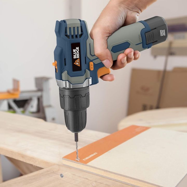 BLUE RIDGE 12V Cordless Impact Drill 25Nm with 1.5Ah Lithium-ion ...
