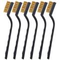 12Pcs Mini Stainless Steel Brass Wire Bristle Brush Rust Removal Cleaning Tool. 