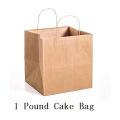 PACK OF 5 Cake Bag paper bag Gift Bags, Party Bags, Shopping Bags, Kraft Bags, Retail Bags, Merchandise Bags, Brown Paper Bags with Handles Bulk 110Grams. 