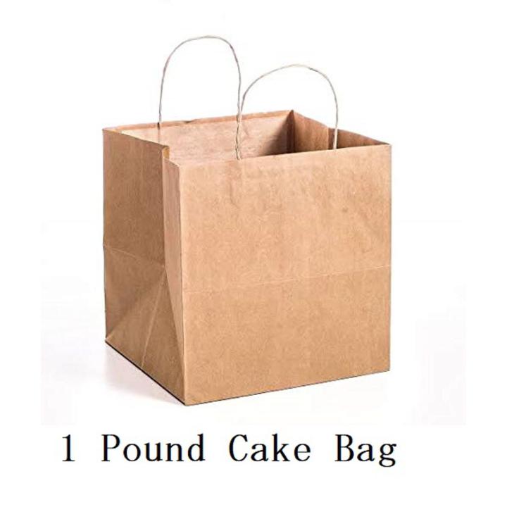 PACK OF 5 Cake Bag paper bag Gift Bags, Party Bags, Shopping Bags, Kraft Bags, Retail Bags, Merchandise Bags, Brown Paper Bags with Handles Bulk 110Grams