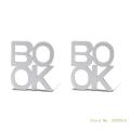 【linfang store】Metal Decorative Stopper Book Binder & Dividers Book Ends, Bookends Heavy Duty Book End Holder for Shelves. 