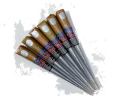 PACK OF 6 Colour Chem Sparkle Glitter Gutta Cone Outliner for Diyas & Various Surfaces: Silk Fabric, Organza, Wood, Leather, Stone, Canvas, Metal, Terracotta, Glass, and More. 