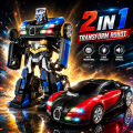 Transformers Robot Dancing Car with LED Lights & Music for Kids. 