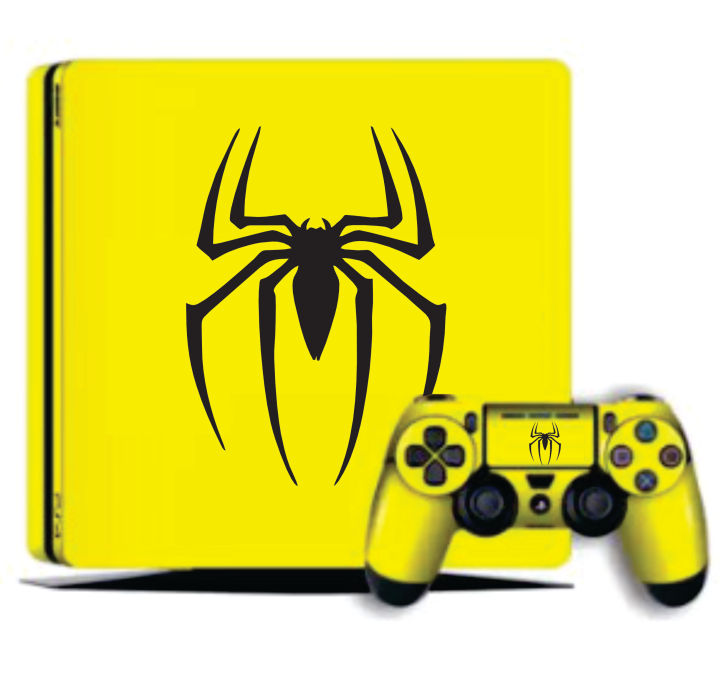 ps4%20marvel%20spider%20skin%20yellow%20with%202%20controller%20skin%20-%20Image%206