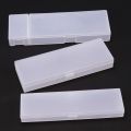 Simple Transparent Pencil Case Frosted Plastic Pencil Pens Storage Box Stationery Office Supplies. 
