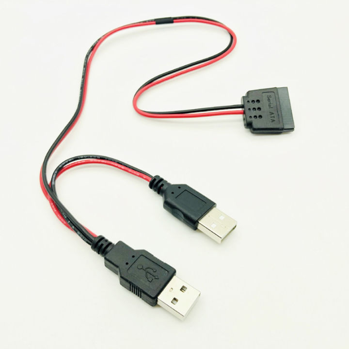 SATA to USB Power Cable HDD USB Adapter 40cm USB 5V Male To 15Pin SATA Female USB Port Power Supply for Laptop 2.5 SATA HDD SSD
