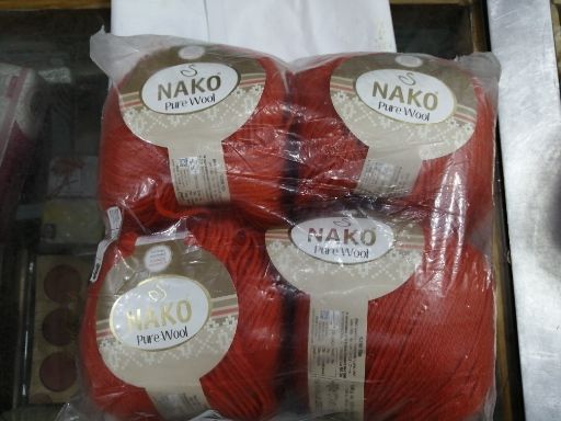 Nako pure wool imported Turkish yarn balls x 4 orange color made in turkey