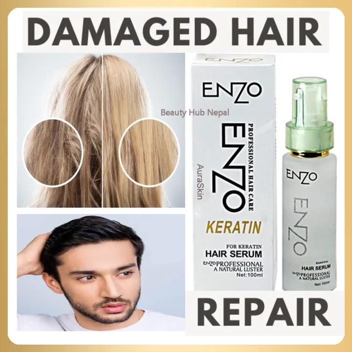 Enzo Keratin Hair Straightening Serum Frizzy Damaged Hair - 100ml