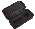 High Quality Watch box Portable Carbon Fiber, 2 Slots Display Zipper Case Storage Holder. 