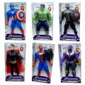 1 Piece Beautiful 6 Inch Avenger Action Figure Hero with Light for Kids. 
