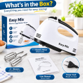 Electric Hand Mixer & Egg Beater | Handheld Cake Baking Mixer with Stainless Steel Beaters for Whisking & Mixing | Electric Whisk & Cream Mixer. 