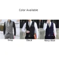 Men's Formal Business Vest Suit Slim Fit Tuxedo Waistcoat. 