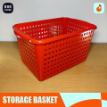 Super Premium Quality Plastic Storage Basket - Multipurpose Portable Organizer Bins with Handles For Kitchen, Bathroom, Bedroom - Large Storage Space - Sturdy Material Hard To Break - Colorful Toys Storage Basket For Kids with Wide Opening Hollow Design. 