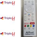 Chanhong Ruba Remote Universal LCD LED TV With Voice + Google Assistant + Bluetooth & Social Buttons Model CH-VER.1W HRM1928 (PAIRING REQUIRED FOR VOICE WORK) WHITE TRIPLE H. 
