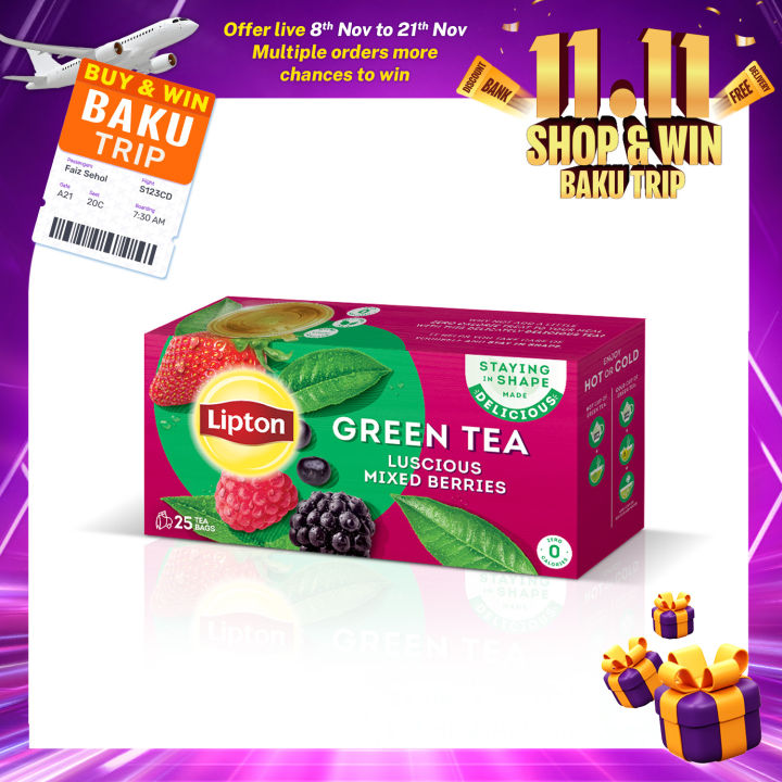 Lipton Green Tea Mix Berries 25s