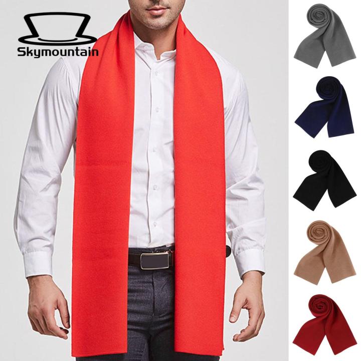 Men Scarf Stylish Cozy Men's Faux Cashmere Long Scarf Perfect for Formal Casual Wear Long Men Scarf